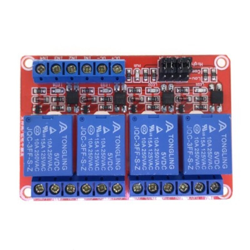 아두이노 4채널 릴레이 모듈 II RELAY-MODULE-4CH-II, 1개