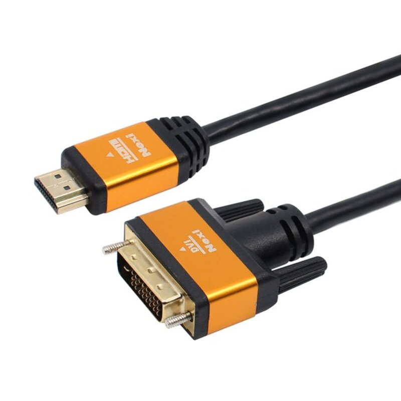 넥시 HDMI 2.0 to DVI 골드메탈 모니터 케이블 V2.0