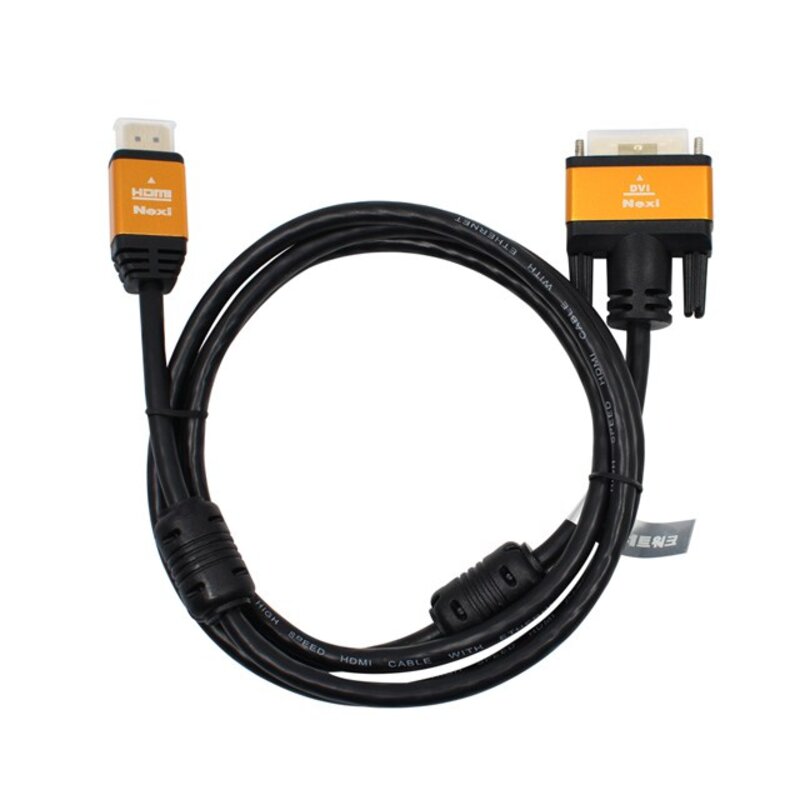 넥시 HDMI 2.0 to DVI 골드메탈 모니터 케이블 V2.0