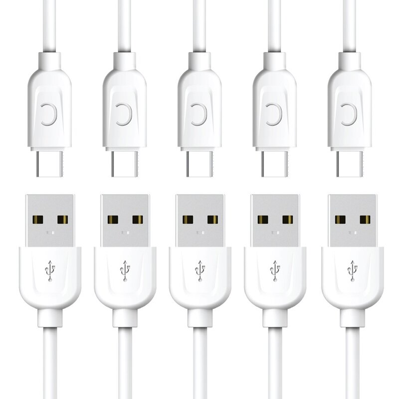 프라임 USB C타입 고속 충전 케이블 1m, 화이트, 5개