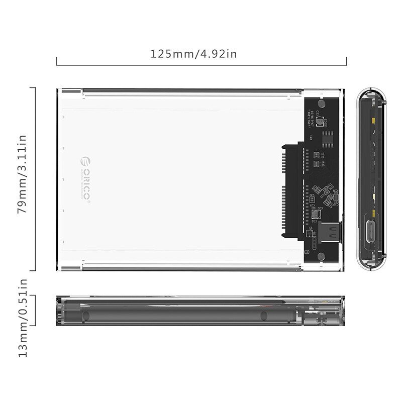 오리코 Type-C 2.5형 SATA 외장케이스