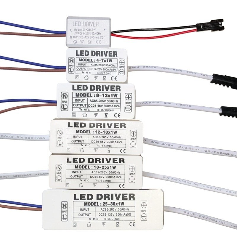 led드라이버 고품질 1w 7w 15w 18w 24w 36w 전원 공급 장치 led