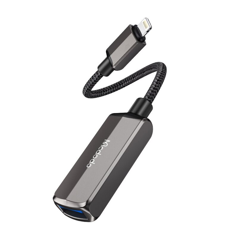 맥도도 2in1 라이트닝 8핀 충전 + USB-A OTG 듀얼젠더, 1개