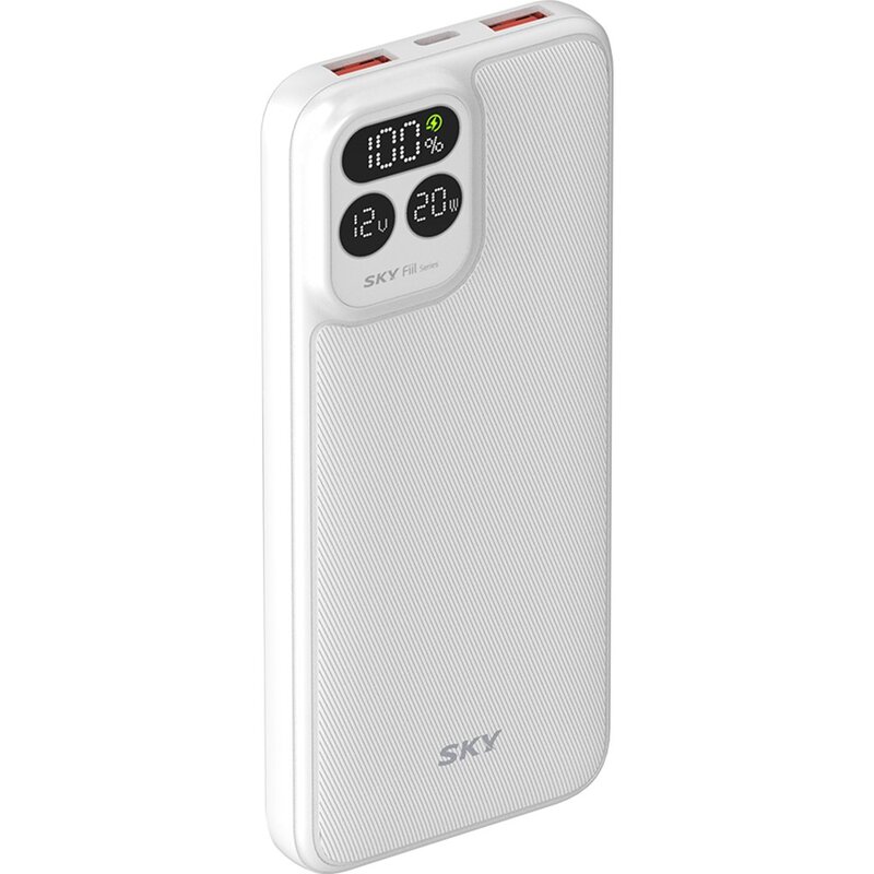 스카이 필 PD10 LCD 디스플레이10000mAh 고속 충전 보조배터리 22.5W, SKY-PD10, 블랙