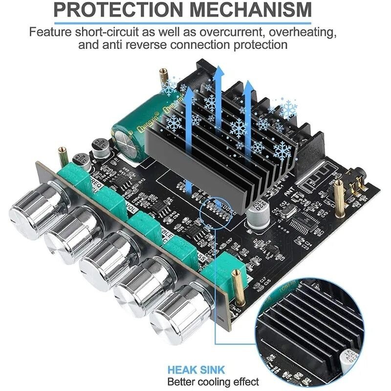 블루투스 5.0 100W DIY 앰프모듈 키트 (ZX-MT21)