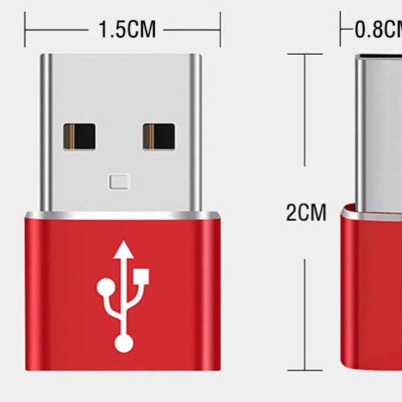 잇곰 스마트 IG USB A타입-C타입 고속 변환 젠더, 2cm, 실버, 2개