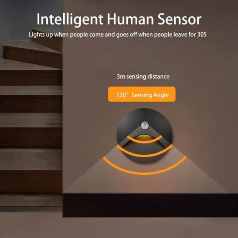인체 적외선 감지 발등 운동 센서 검측기 LED 임베디드 계단 복도 방수