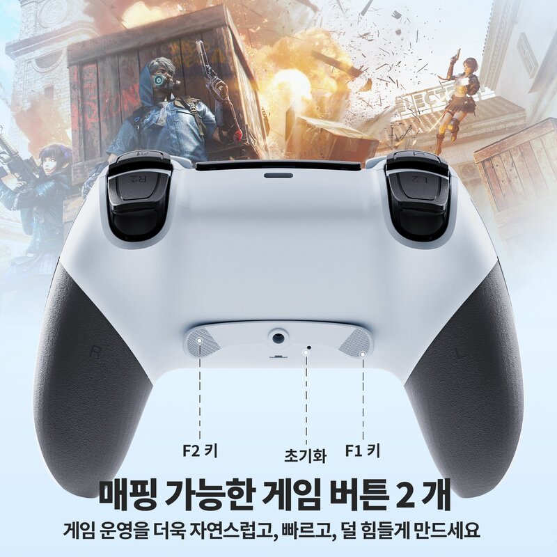 CHEREEKI PS4/PS4 Slim/PS4 Pro 이중 진동 기능을 갖춘 무선 컨트롤러, 1개