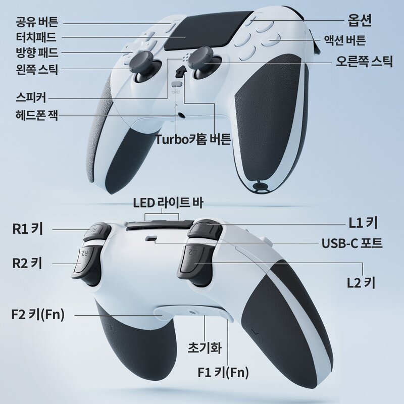 CHEREEKI PS4/PS4 Slim/PS4 Pro 이중 진동 기능을 갖춘 무선 컨트롤러, 1개