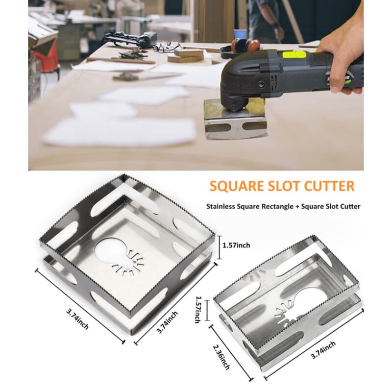콘센트 박스 슬롯 컷터 멀티커터날 톱날 마끼다 디월트 호환, 1개, 정사각형