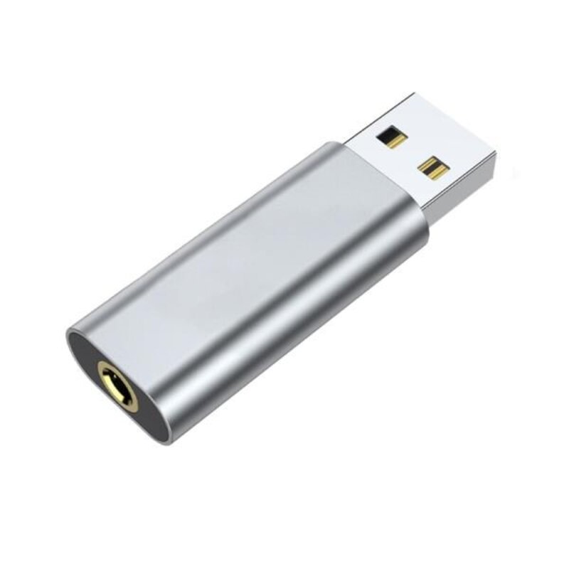 USB - 3.5mm 잭 오디오 어댑터 보조 외부 스테레오 사운드 594A, 한개옵션0