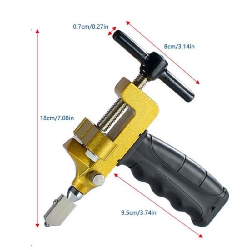 수동 세라믹 타일 절단기 2 in 1 유리 수공구 거울, 1개