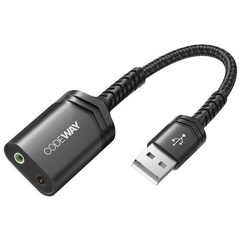 코드웨이 USB A타입 외장형 사운드카드, 4극, 1개