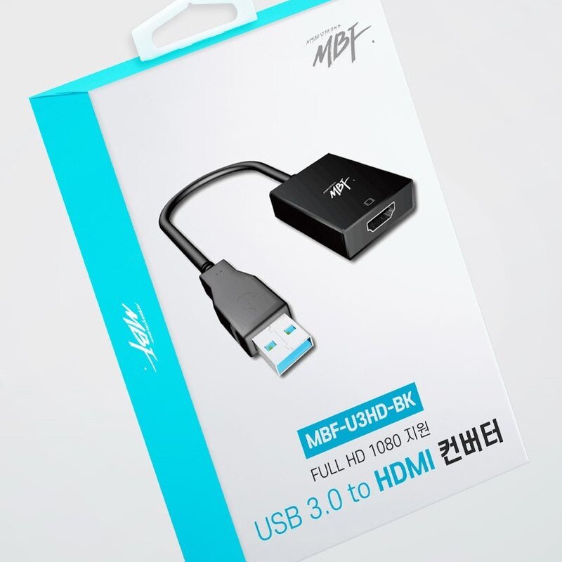 엠비에프 USB 3.0 to HDMI 컨버터, MBF-U3HD-BK