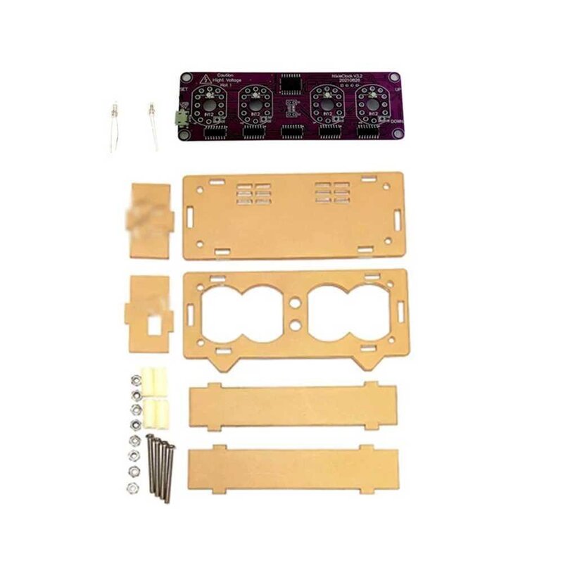 진공관 시계 Nixie Tube 디지털 LED 전자 DIY 키트 in12, PCB-튜브 없음-아크릴