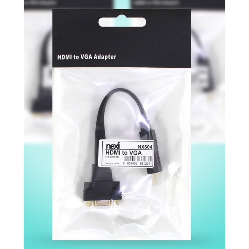 넥시 HDMI TO VGA 케이블 컨버터 플랫타입, NX-HVF20, 1개