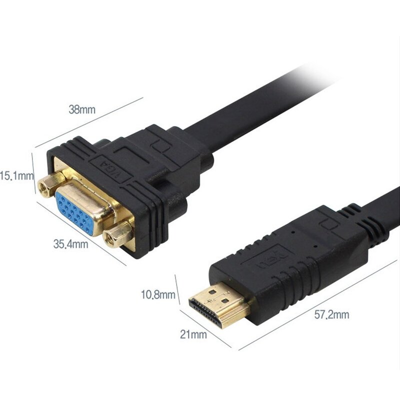 넥시 HDMI TO VGA 케이블 컨버터 플랫타입, NX-HVF20, 1개