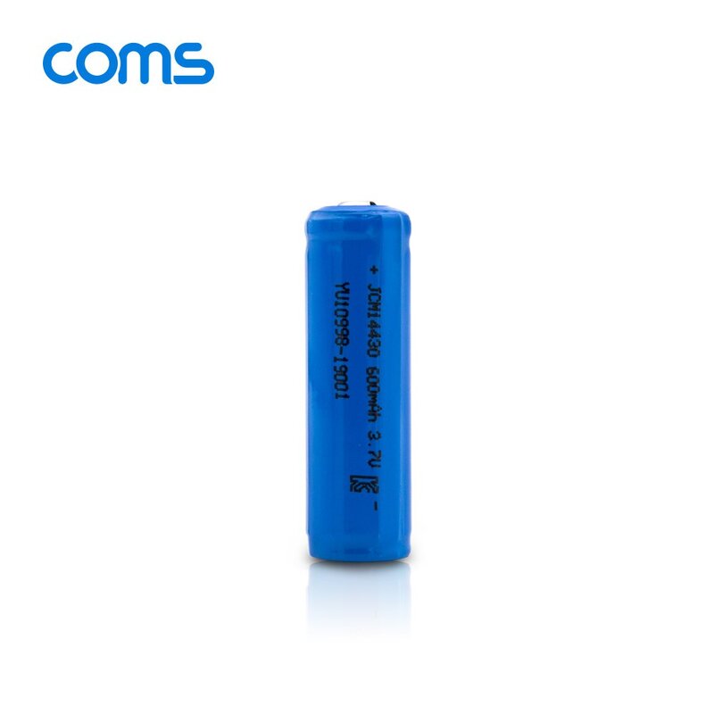 Coms 14430 Li-ion 충전지 리튬이온 배터리 600mAh 3.7V AA사이즈 호환 UB143, 1개