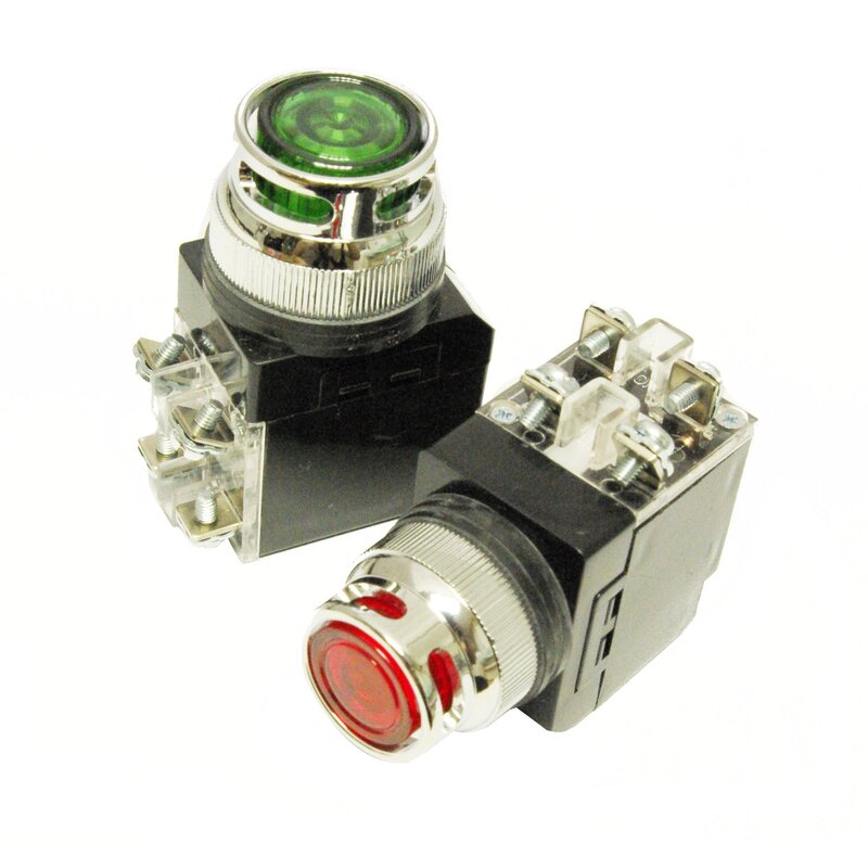 조광형 푸쉬버튼 스위치 PUSH BUTTON LAMP SWITCH JKNA-252 JKNA-302, JKNA-252(적색), 1개