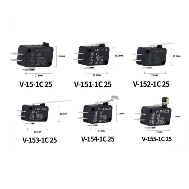 마이크로스위치 / 리미트스위치 / V-15 계열 7종, V-15-1C25, 1개