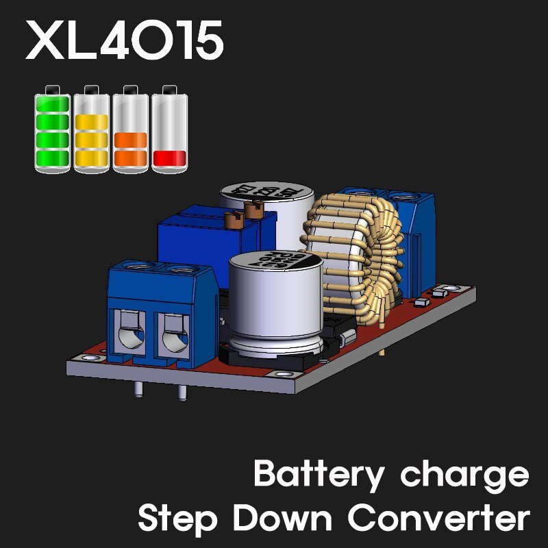 DC스텝다운 XL4015 정전압 정전류 DIY 파워모듈 1.25V-32V 5A 전압 전류 컨버터, 1개