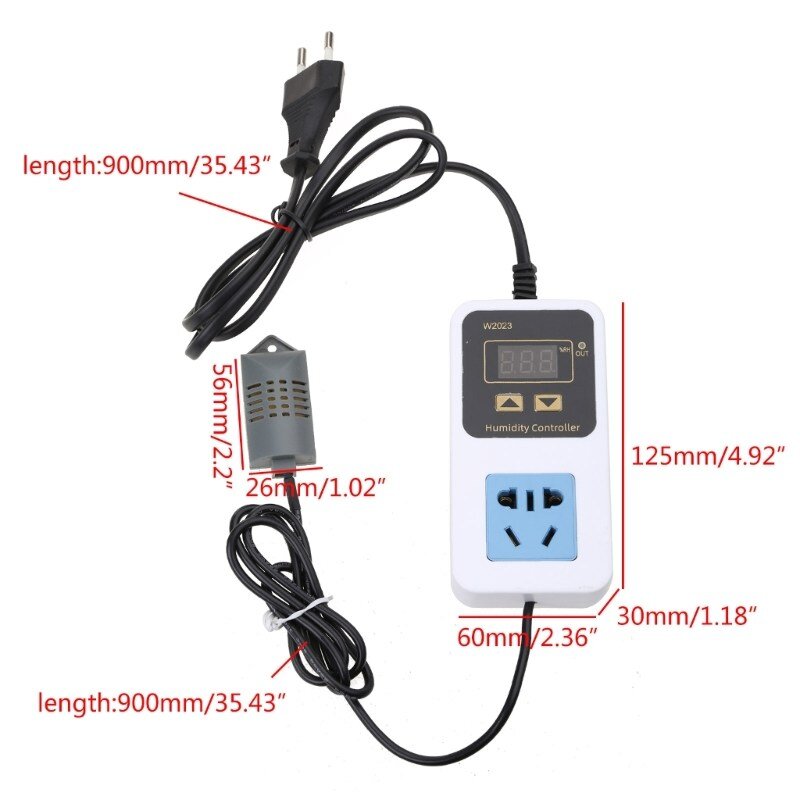 디지털 습도조절기 고정밀 습도센서 110V 220V 10A 출력, 1개