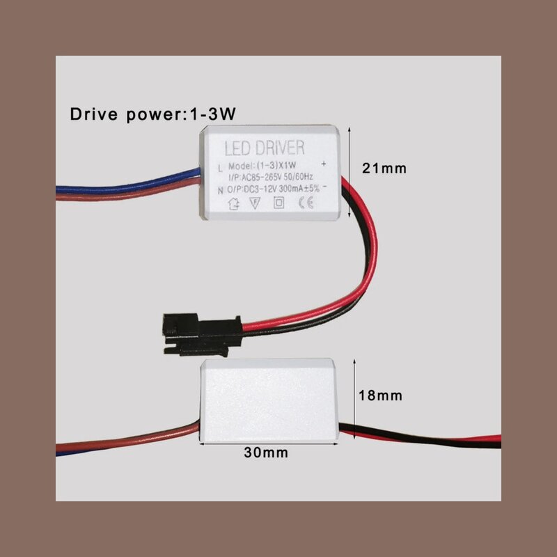 LED 드라이버 240-300mA, 25-36W, 1개