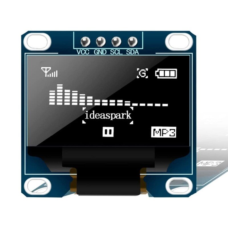 OLED 0.96 디스플레이보드 12864 128x64 드라이버 IIC I2C 직렬자체발광, 1개