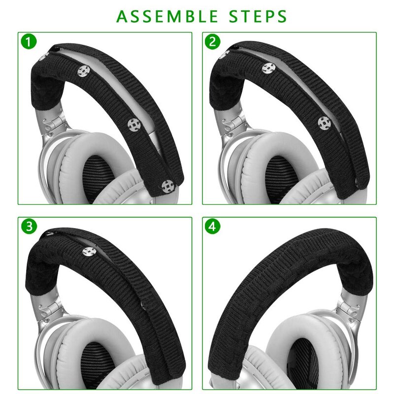 뜨개질 헤드폰 밴드 헤드셋 커버 헤드 헤어 교체
