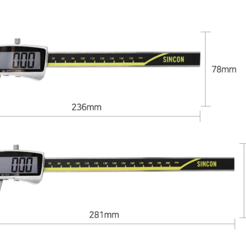 신콘 대형 LED 디지털 버니어 매틱 캘리퍼스 SD600-150W