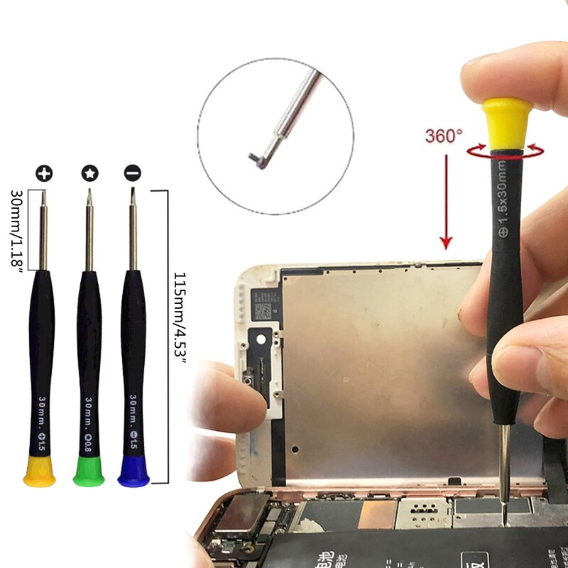 업그레이드 된 전화 수리 도구 키트 스크루 드라이버 세트로 분해 도구 수리
