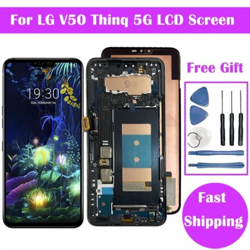 터치스크린 디지타이저 어셈블리 교체 부품으로 LG V50 ThinQ LCD 디스플레이