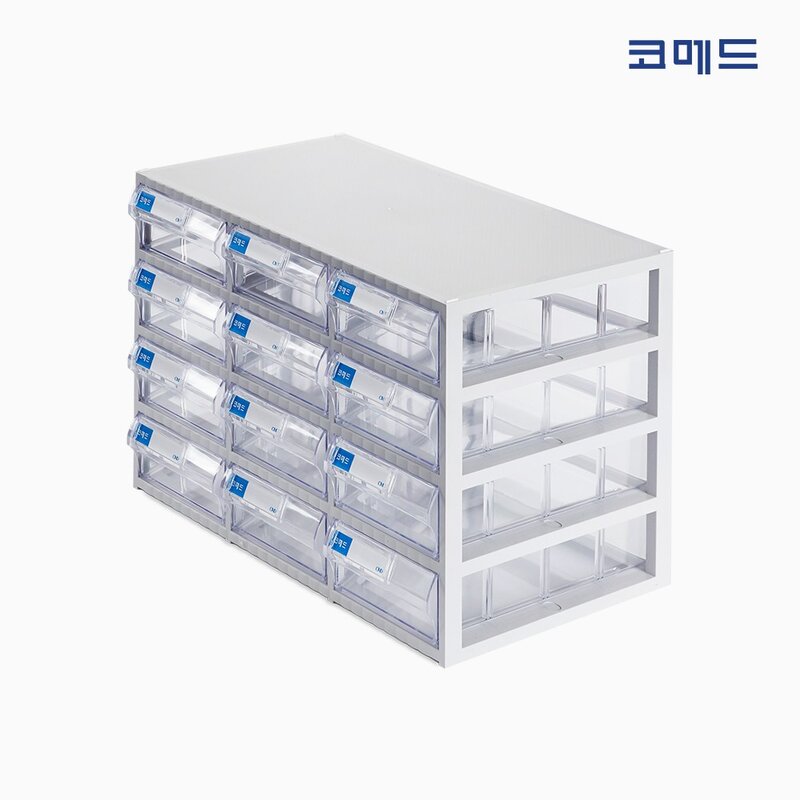 코메드 CMD-500멀티박스 12칸 투명서랍장