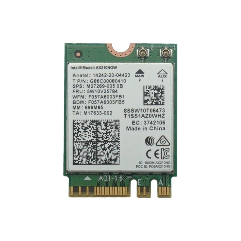 인텔 AX210NGW Wifi 6E 무선랜카드 (외장안테나 + 케이블 포함)