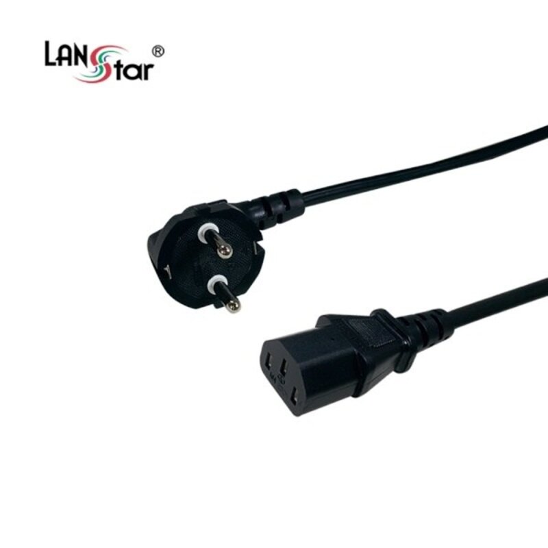 [LANStar] ㅡ자형 전원 파워케이블 AC 250V / 10A LS-POWER-0.5M [블랙/벌크/0.5m]