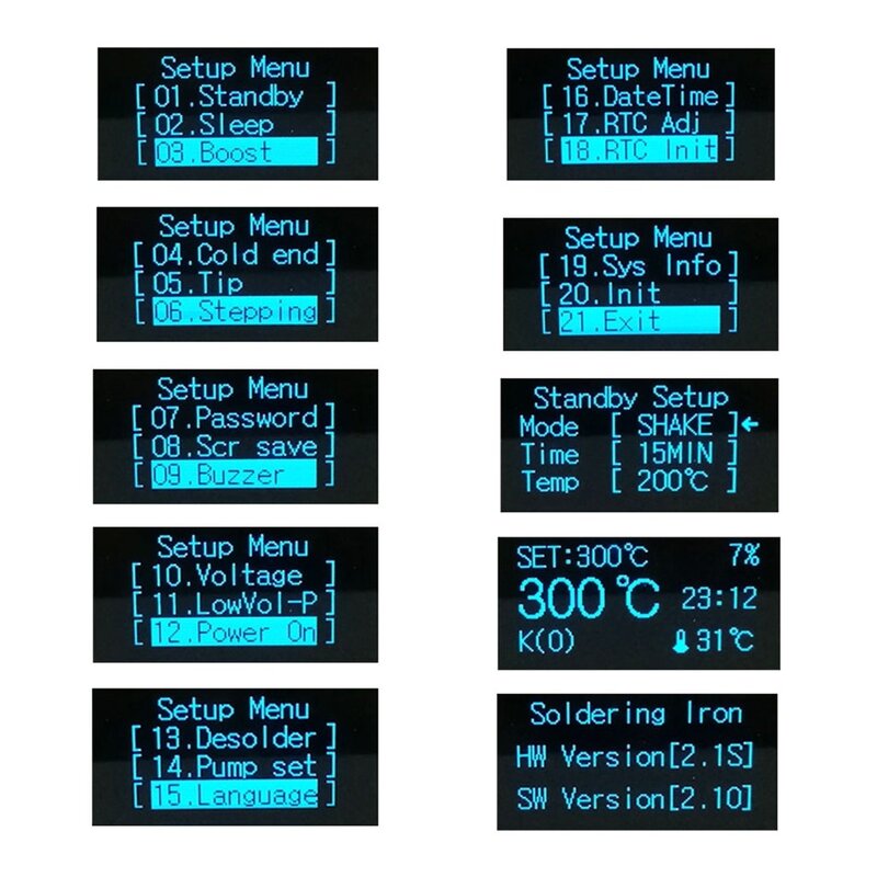 T12 DIY 용접 테이블 컨트롤 보드 전기 납땜 철 OLED STM32