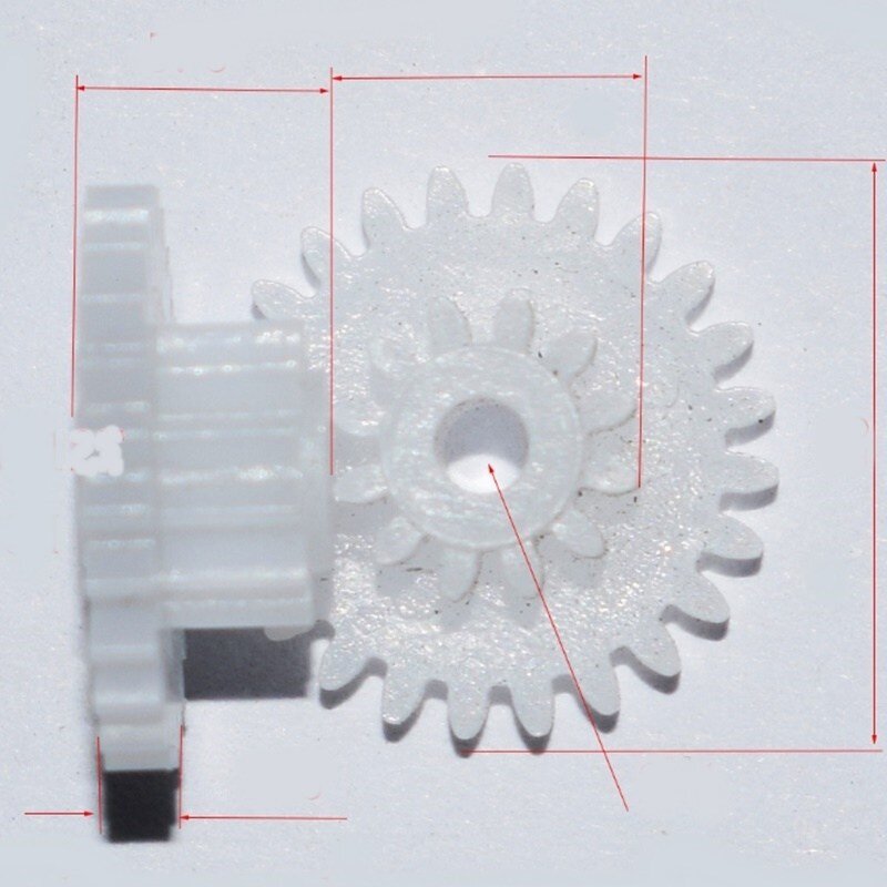 더블플라스틱기어 이중모터기어 이중기어 더블레이어기어 톱니바퀴 2.15.5713mm 1pcs 2412T 이중 플라스틱기어 cc-tg241