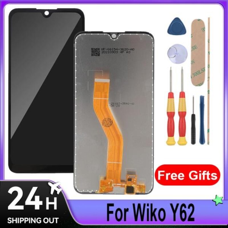 Wiko Y62 LCD 디스플레이터치 스크린 전체 조립 휴대폰 호환 부품 도구 포함